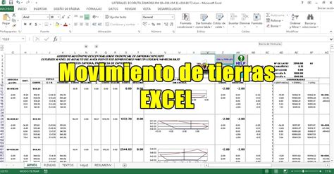 Plantilla Excel Para Movimiento De Tierras Calculo De Rea