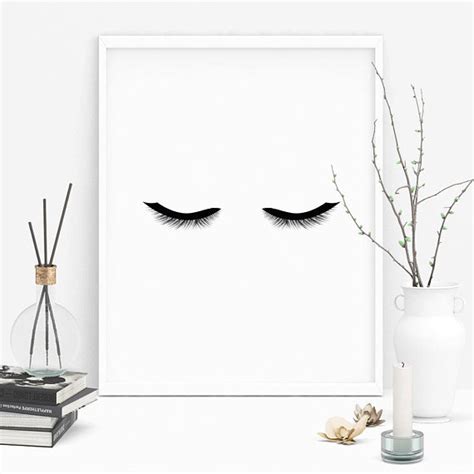 Eyelash Print Poster Digital Download Lashes Wall Art Makeup Etsy Eyelash Print Makeup