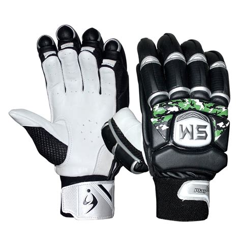 Velcro Sheep Leather Sm Ipl Edition Black Batting Gloves Size Large