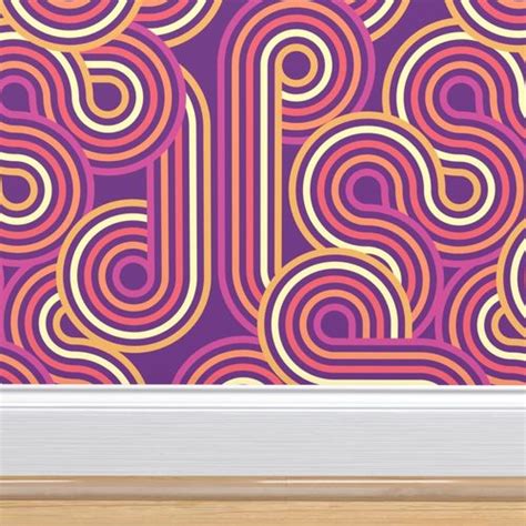 Graphic Swirls 70s Disco Spoonflower