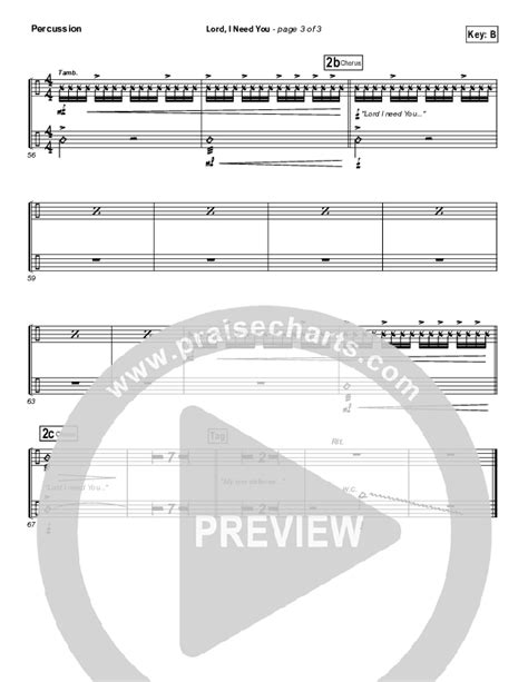 Lord I Need You Percussion Sheet Music Pdf Chris Tomlin Passion Praisecharts