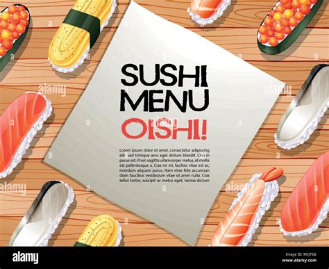 Sushi Menu Stock Vector Images Alamy