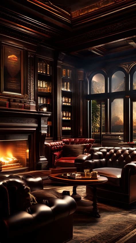 Interior of a prominent cigar lounge by Deon Yates - Playground