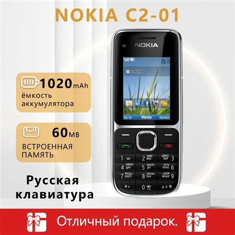 Мобильный телефон C2-01, черный, серый - купить по выгодной цене в ...