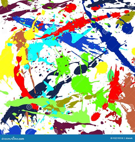 Colour Paint Blot Splashes Drops For Background Stock Vector