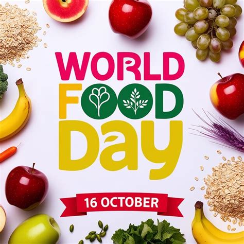 Design For World Food Day On October Poster With A White Background