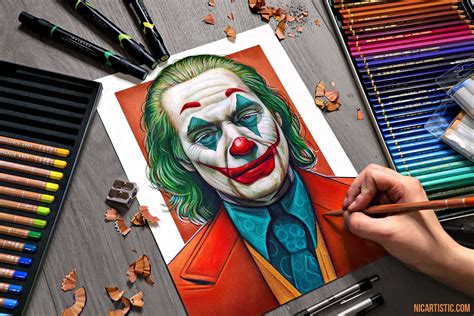 Joker Drawing Joaquin Phoenix FINE ART PRINT - Etsy