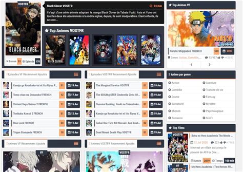 Top Des Meilleurs Sites Danimes En Streaming Gratuit En Vf Et Vostfr