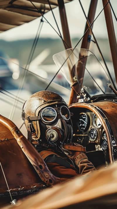 Free AI art images of vintage airplane cockpit