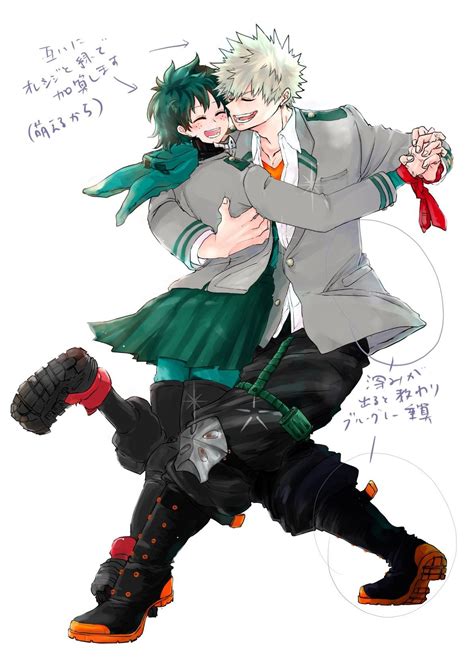 Bakugou Katsuki And [genderbend] Midoriya Izuku Bnha My Hero Academia