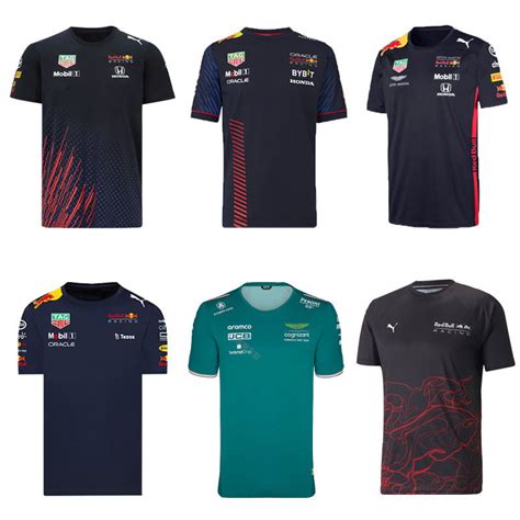 Jual 2023 Summer New Short Sleeved F1 Racing Suit Red Bull Team Uniform