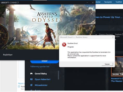 Ubisoft Connect Oyun indirirken Runtime hatası Technopat Sosyal