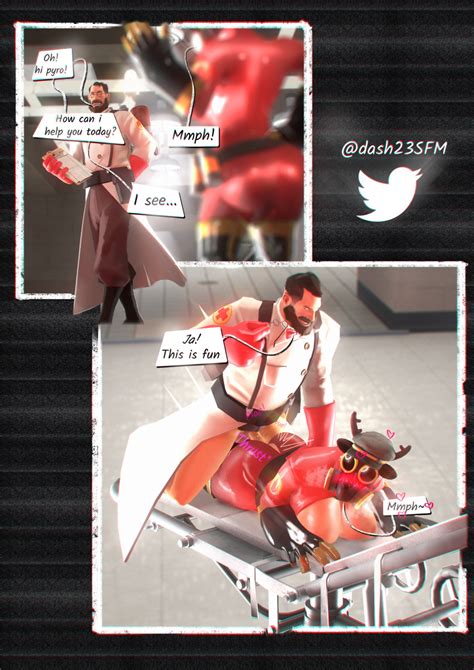 Rule 34 3d Ass Blush Comic Dash23 Dialogue English Text Fempyro Medic Team Fortress 2 On