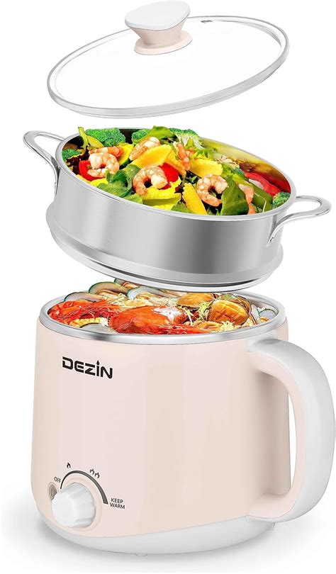 Amazon Dezin Hot Pot Electric With Steamer Rapid Noodles Cooker