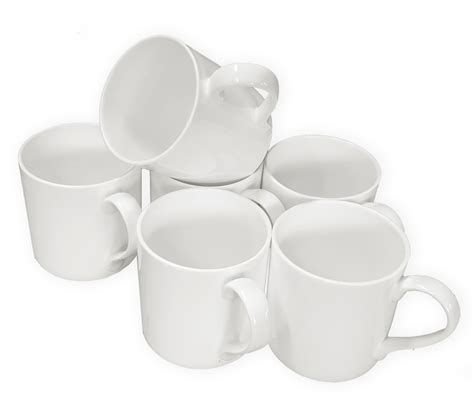 SET OF 6 Large 13Oz Balmoral Bone China Sublimation Mugs With Gift