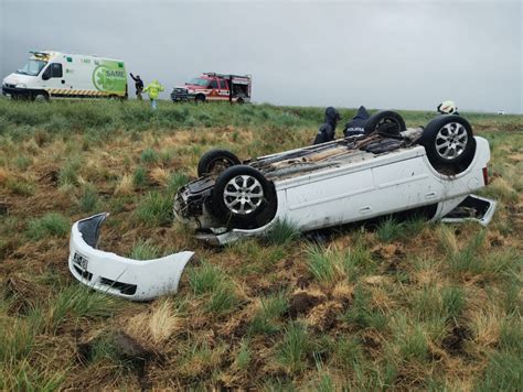 Vuelco de un vehículo en la Ruta Nacional número 33 en cercanías de