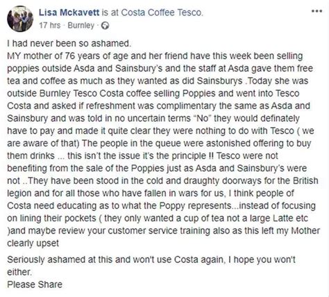 Womans Costa Rant After Coffee Shop Refuse Mum A Free Drink Backfires