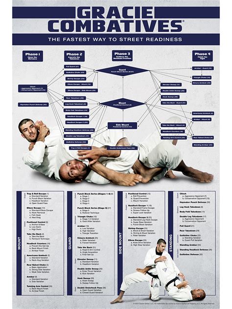 Gracie Combatives 2 0 Technique Poster 24x36