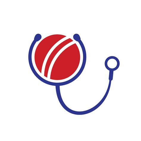 Cricket Stethoscope Vector Logo Design Sports Health And Care Logo