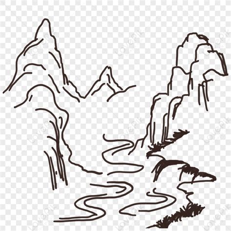 Chinese Style Landscape, Style, Chinese Style, Nature Sketch PNG Free Download And Clipart Image ...