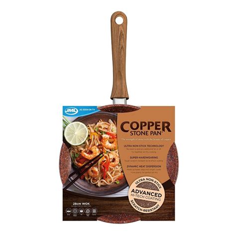 Jml Copper Stone Pans 28cm Wok Super Non Stick For The Ultimate Stir Fry 5020044870839 Ebay