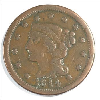 1844 Braided Hair Large Cent Property Room