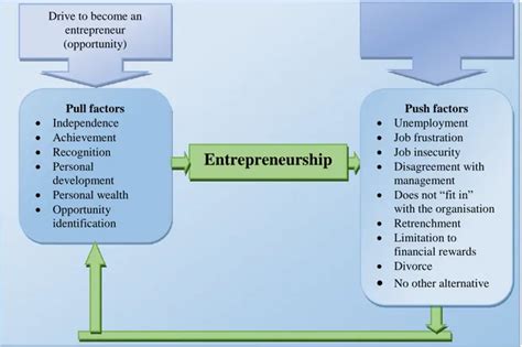 Pull and push factors of entrepreneurship