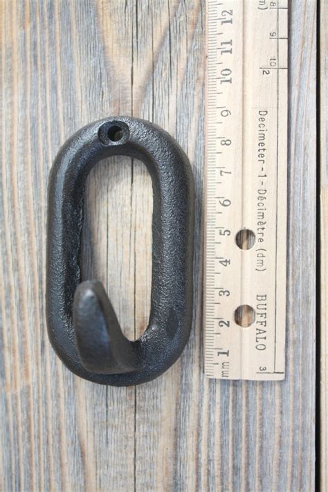 Oval Coat Hook Simple Cast Iron Hooks Etsy