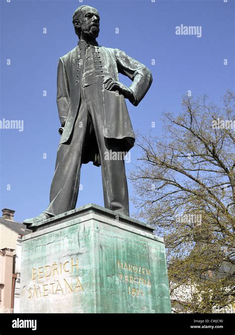 Statue Von Bedrich Smetana In Litomysl Czech Republic Stockfotografie