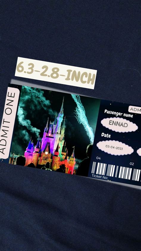 Disneyworld Ticket Disneyland Surprise Ticket Personalized Disneyland