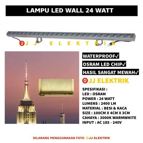 Jual Lampu Led Wall Washer W Watt Outdoor Sorot Dinding Fasad