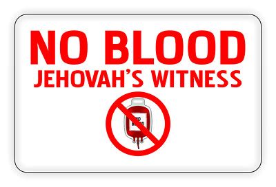 No Blood Jehovah Witness Metal Medical Card For Wallet Purse Insert