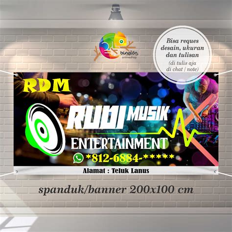 Jual Size 200x100 Spanduk Banner Musik Entertainment Spanduk Dangdut