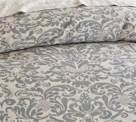 Stella Printed Damask Duvet Cover Shams Pottery Barn