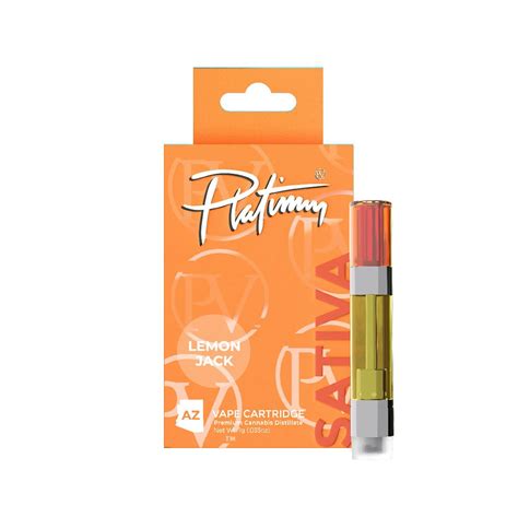 Platinum Vape Lemon Jack Sativa 510 Thread Cartridge 1g Platinum Vape