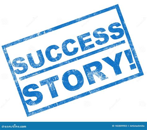 Success Story Stamp In Blue Color Competition Concept Stock Image