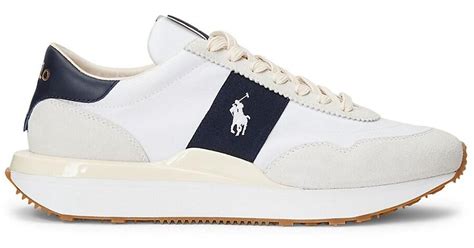 Polo Ralph Lauren Leather Train 89 Sneakers In White For Men Lyst