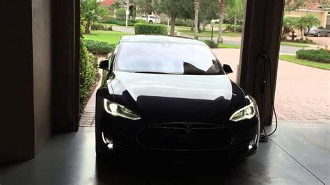 Tesla Model S Autopilot Auto Park Summons Garage YouTube