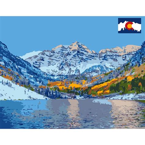 Artwille DIY Paint by Numbers for Adults and Kids - Lake in Colorado ...