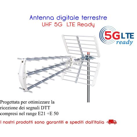 Antenna Tv Digitale Terrestre Uhf Esterna Alto Guadagno Con Filtro G