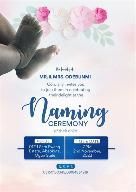 Naming Ceremony Flyer Design Artofit