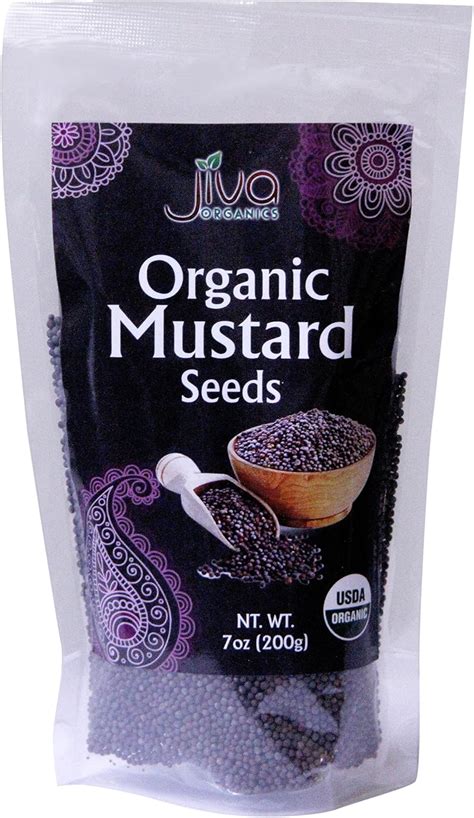 Jiva Organics Organic Black Mustard Seeds Ounce Bag Natural