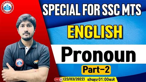 Pronoun Pronoun And Its Types Mts English Classes Chsl English