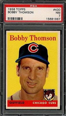 Topps Bobby Thomson Cubs Psa Ebay