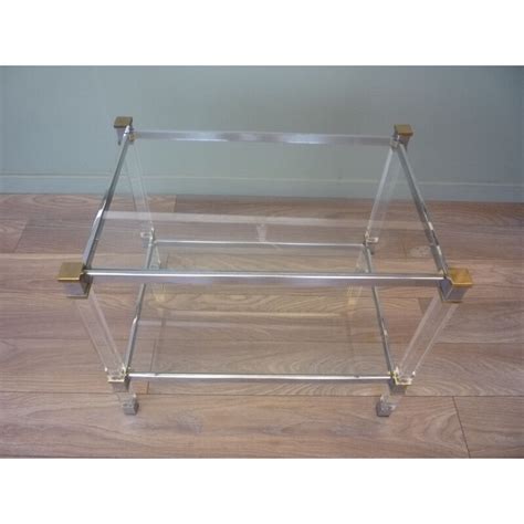 Vintage Coffee Table In Plexiglass And Metal