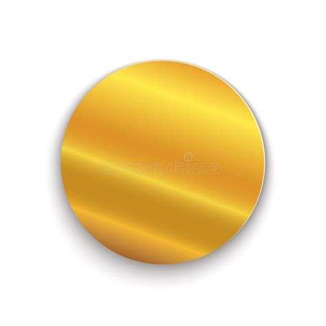 Golden Circle Plate Isolated Vector Illustration Stock Illustration