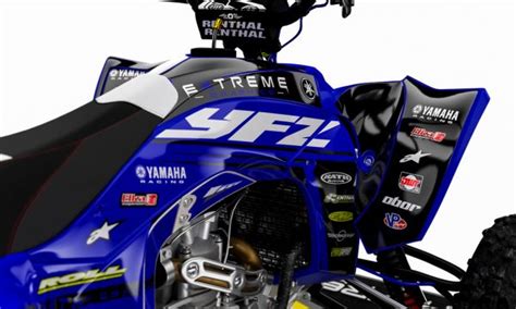 Adhesivos Quad Yamaha Yfz R Dise O Ats Azul Extremegraphics Es