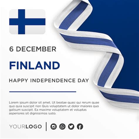 Premium Psd Finland National Independence Day Celebration Banner