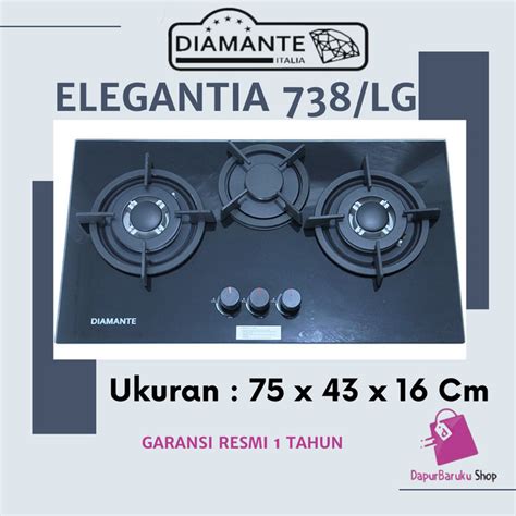 Jual Kompor Gas Tanam Built In Hob DIAMANTE ELEGANTIA 738 3 Tungku