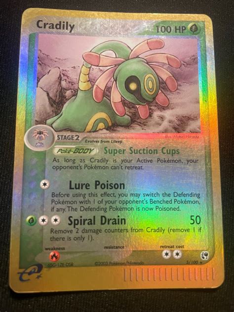 Cradily Pokemon Ex Sandstorm Reverse Holo Mp Ebay